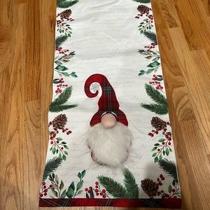 Gnome holiday table runner